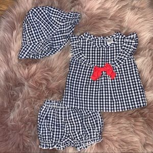 3 Piece Girls Plaid Set
